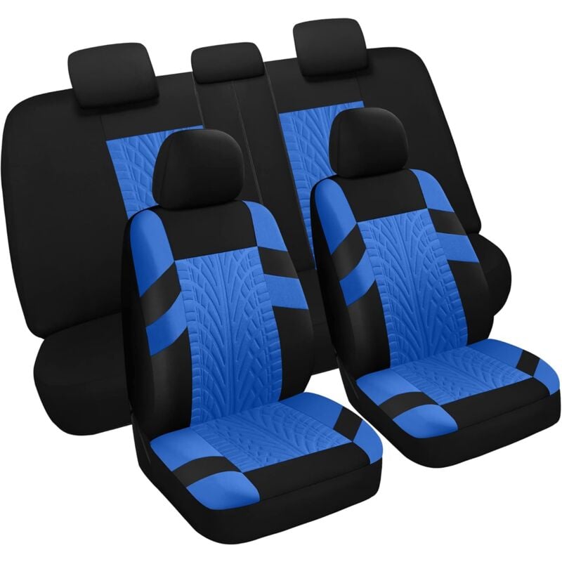 foto del prodotto set completo coprisedili per auto, coprisedili interni per auto in tessuto premium lavabile e traspirante, adatti universalmente per la maggior parte
