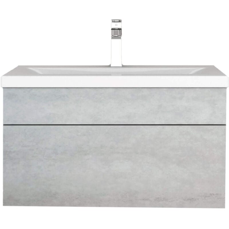 foto del prodotto set completo di mobili da bagno wangerooge colore grigio, taglia s home deluxe