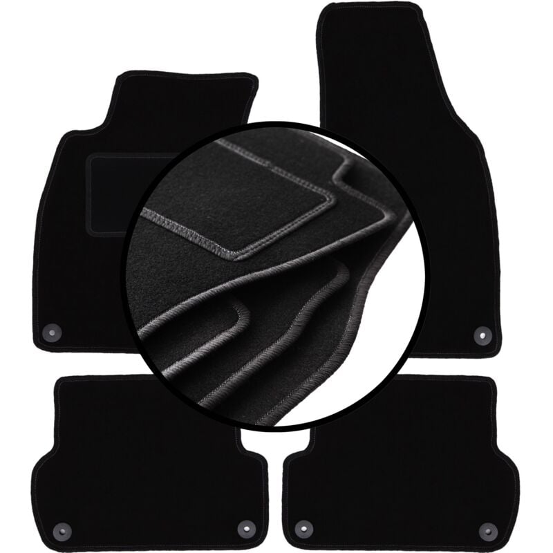 foto del prodotto set completo di tappetini in velluto per: audi a4 b7 berlina, station wagon, avant (2001-2004)