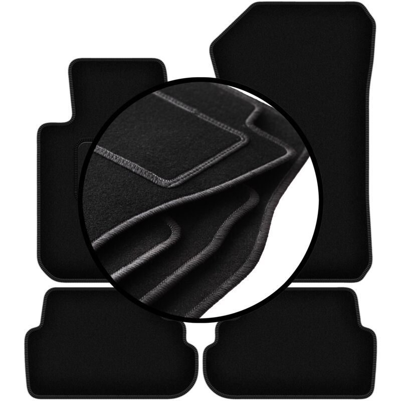 foto del prodotto set completo di tappetini in velluto per bmw 1 e81 hatchback 2007 2012 