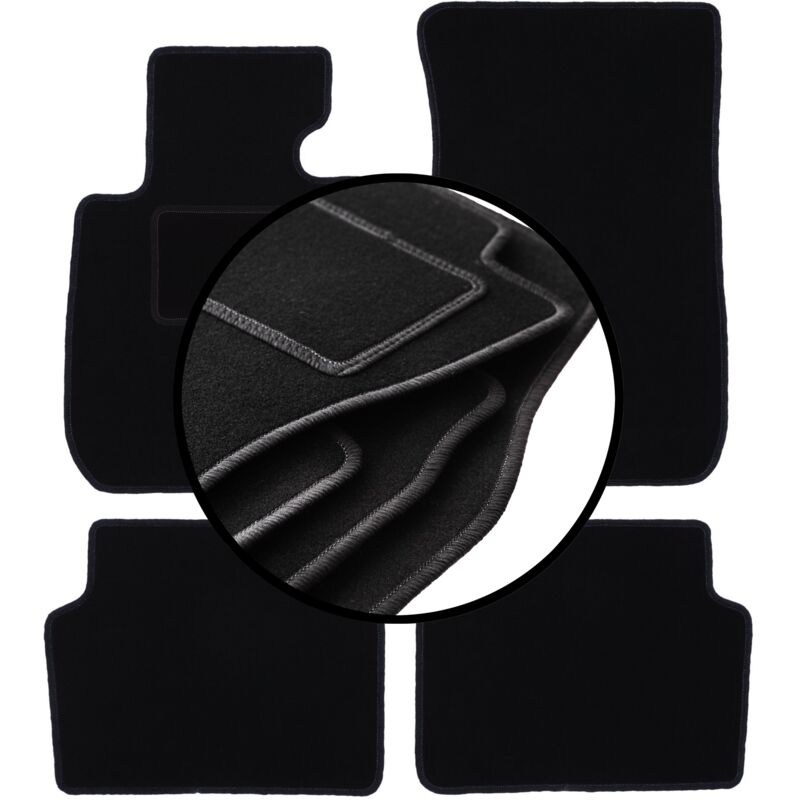 foto del prodotto set completo di tappetini in velluto per bmw 1 f20 hatchback 2011 2019 