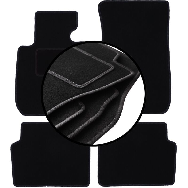 foto del prodotto set completo di tappetini in velluto per bmw 1 f21 hatchback 2011 2019 