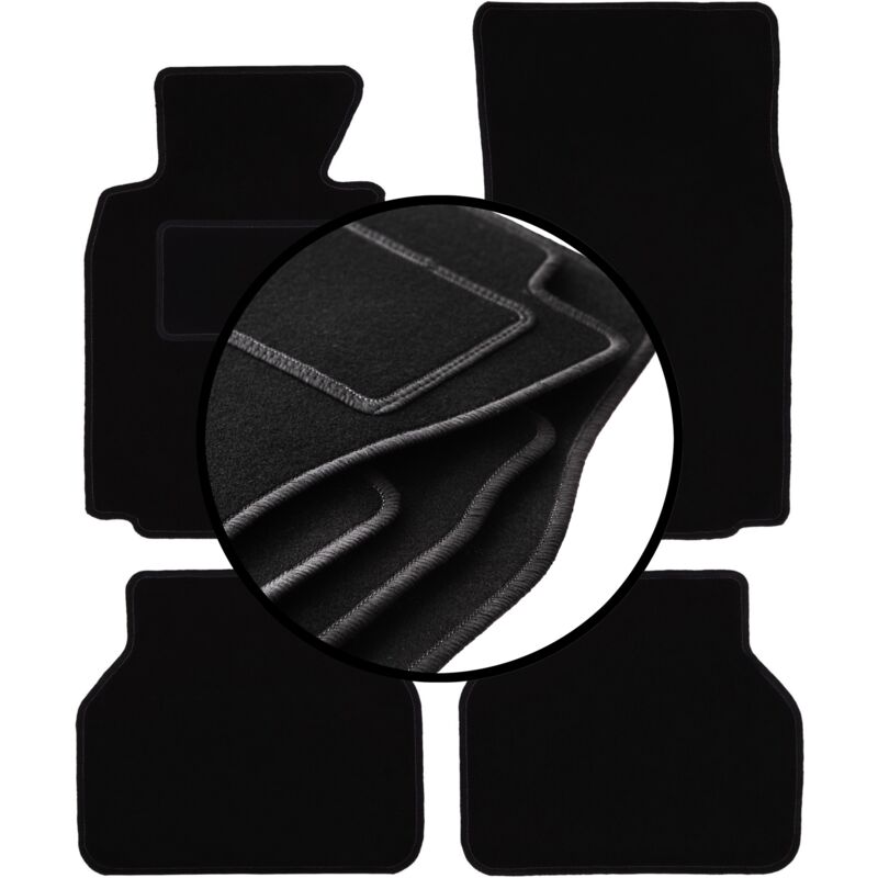 foto del prodotto set completo di tappetini in velluto per bmw 5 e39 berlina, station wagon, touring 1996 2004 
