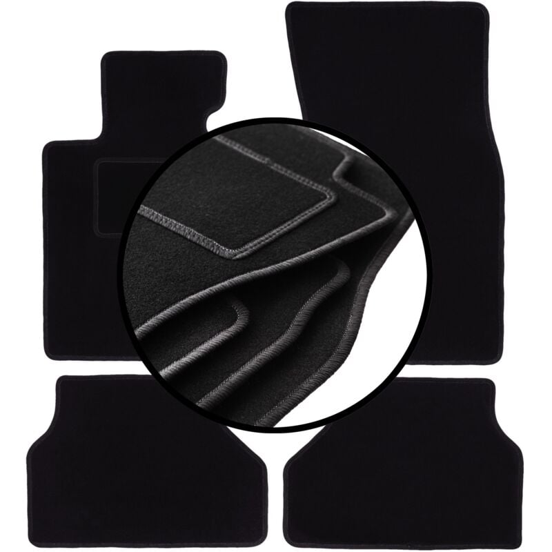foto del prodotto set completo di tappetini in velluto per bmw 5 e60 berlina 2003 2010 