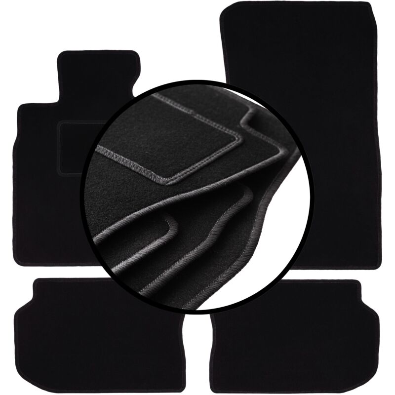 foto del prodotto set completo di tappetini in velluto per bmw 5 f11 station wagon 2010 2013 