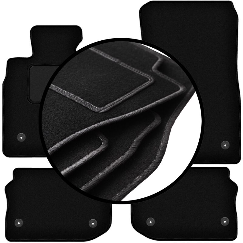 foto del prodotto set completo di tappetini in velluto per bmw 5 f11 station wagon touring velcro 2010 2013 