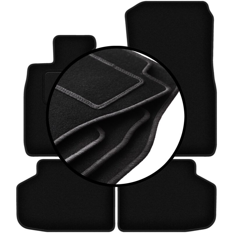 foto del prodotto set completo di tappetini in velluto per bmw 7 f01 xdrive 2008 2015 