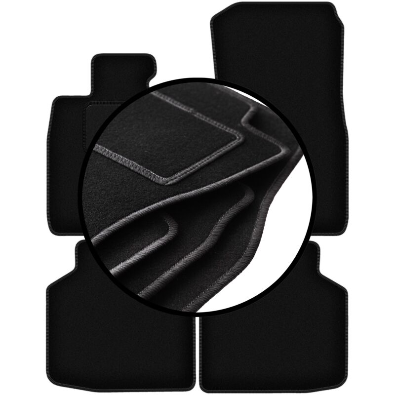 foto del prodotto set completo di tappetini in velluto per bmw 7 f02 long 2008 2015 