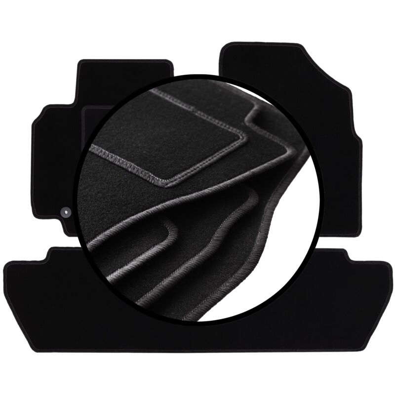 foto del prodotto set completo di tappetini in velluto per citroen berlingo ii kombivan, multispace, 5 posti 2008 2018 