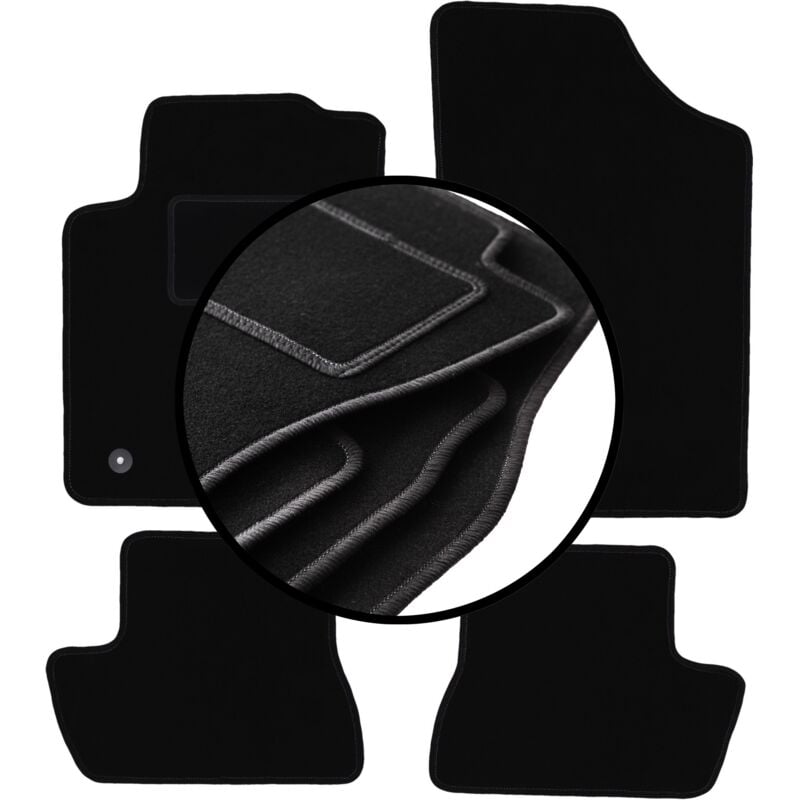 foto del prodotto set completo di tappetini in velluto per citroen c2 hatchback 2003 2009 