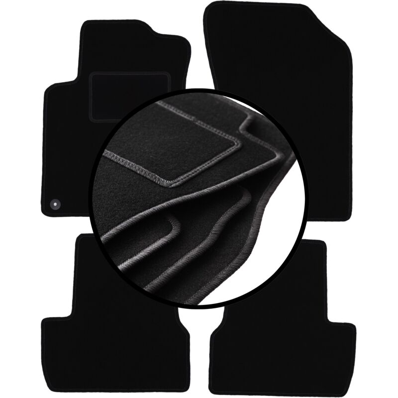 foto del prodotto set completo di tappetini in velluto per citroen c3 ii hatchback 2009 2016 