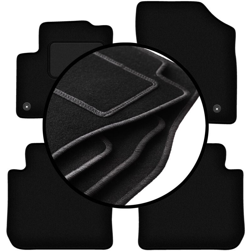 foto del prodotto set completo di tappetini in velluto per citroen c3 picasso minivan 2008 2017 