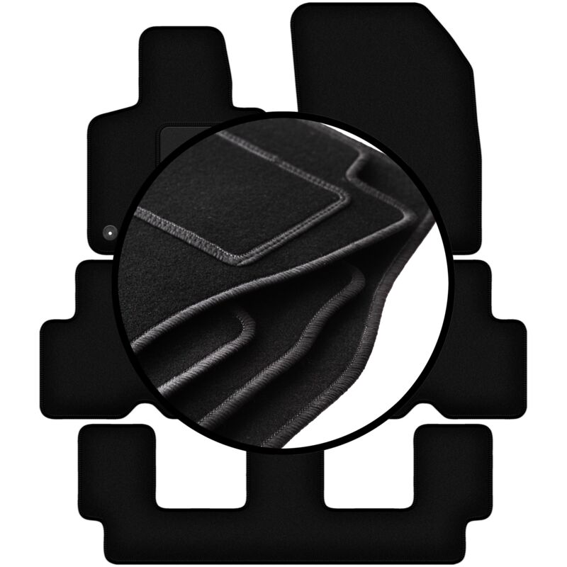 foto del prodotto set completo di tappetini in velluto per citroen c4 grand spacetourer 7 posti 2013 2021 