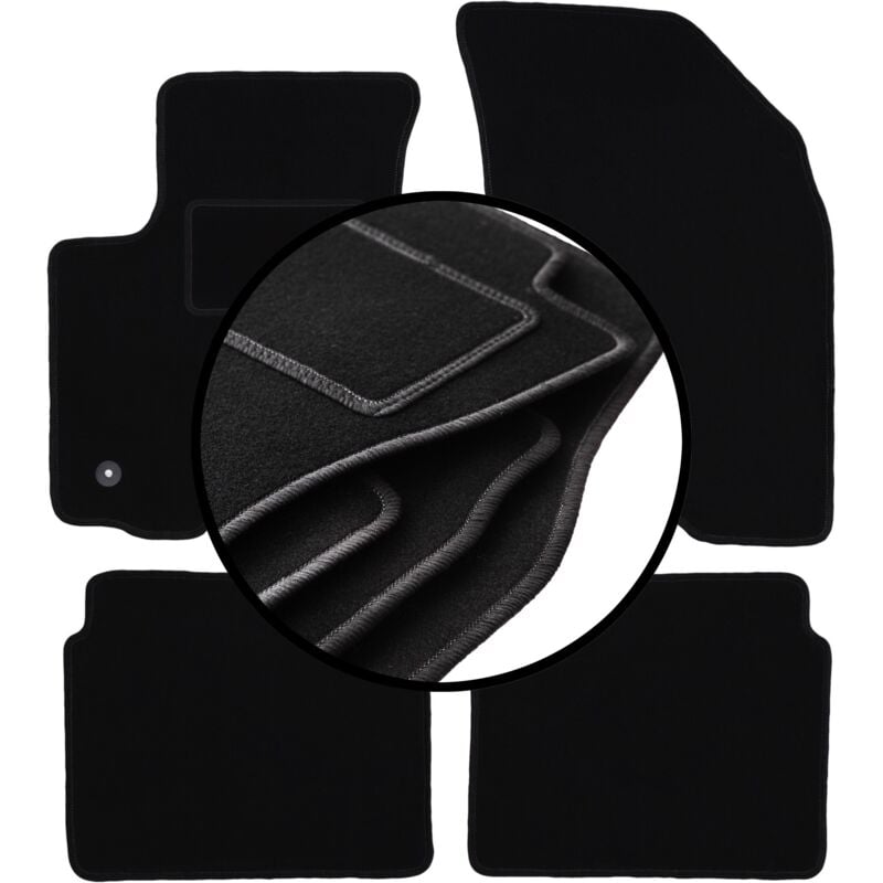 foto del prodotto set completo di tappetini in velluto per daewoo kalos hatchback, berlina 2002 2011 
