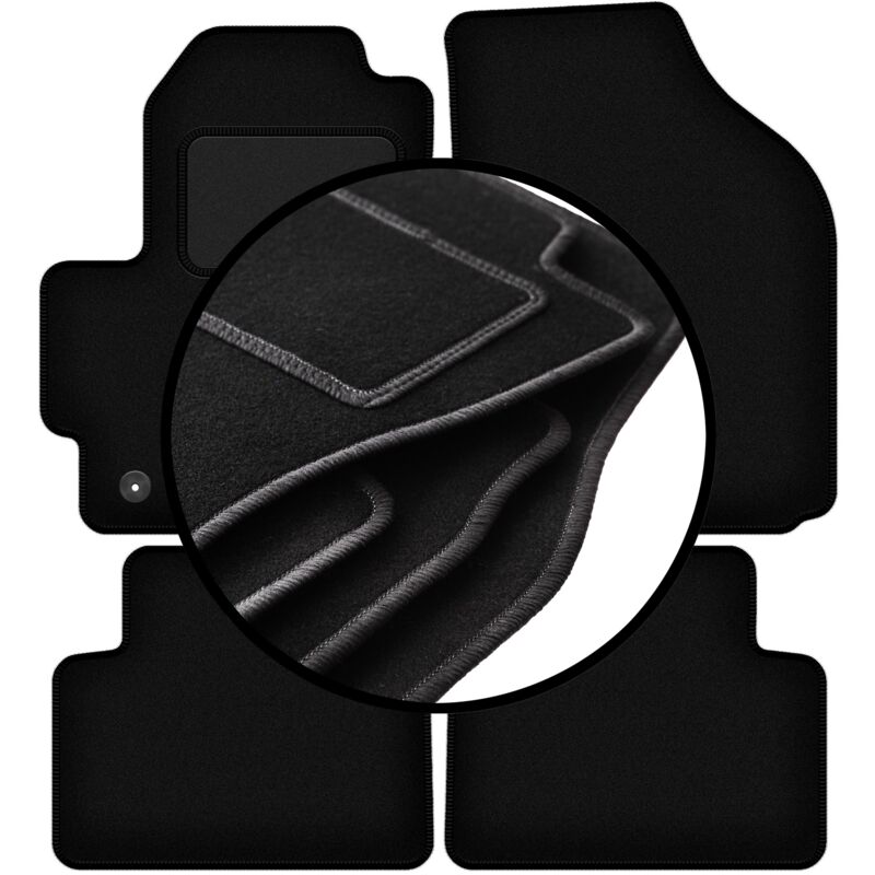 foto del prodotto set completo di tappetini in velluto per daewoo matiz hatchback 1997 2007 