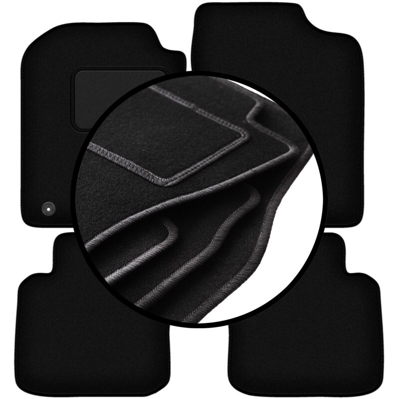 foto del prodotto set completo di tappetini in velluto per daihatsu cuore vii l276 hatchback 2007 