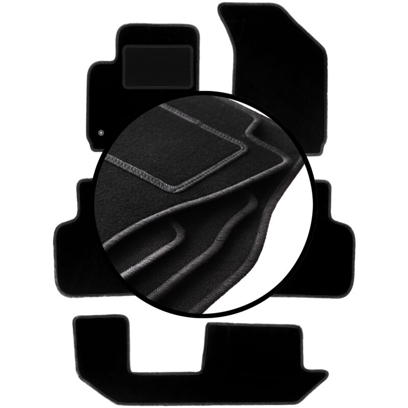foto del prodotto set completo di tappetini in velluto per dodge journey jc49 7 posti 2007 2016 