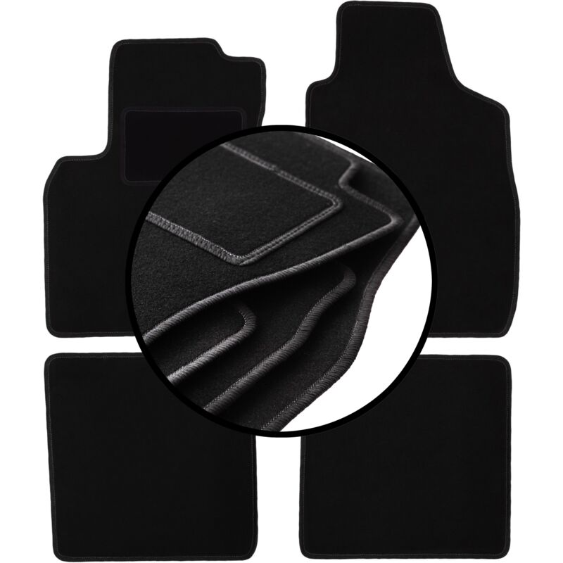 foto del prodotto set completo di tappetini in velluto per fiat panda ii hatchback 2002 2010 