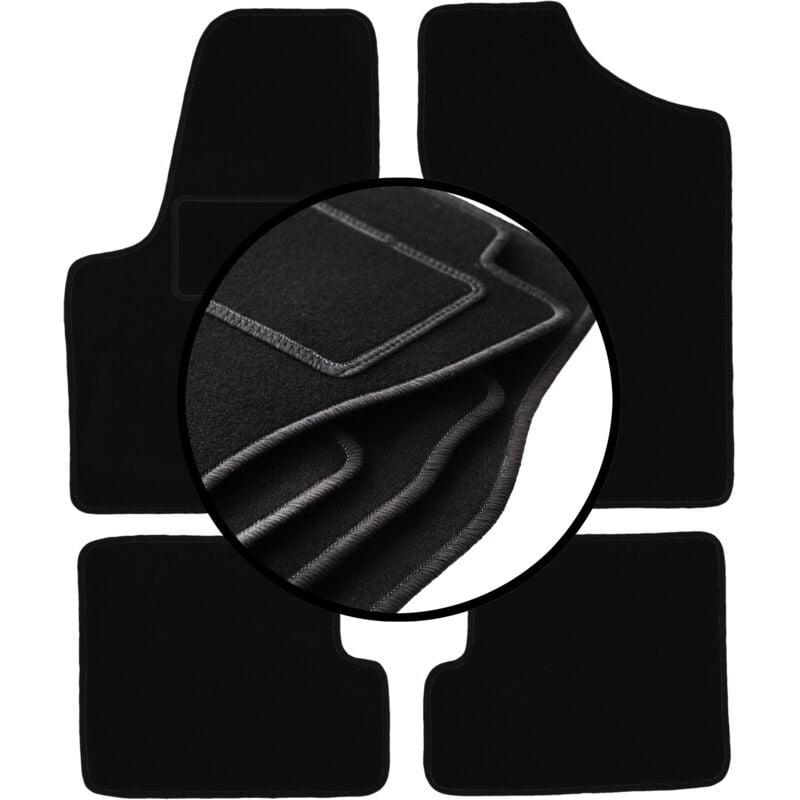 foto del prodotto set completo di tappetini in velluto per fiat seicento hatchback 1998 2010 