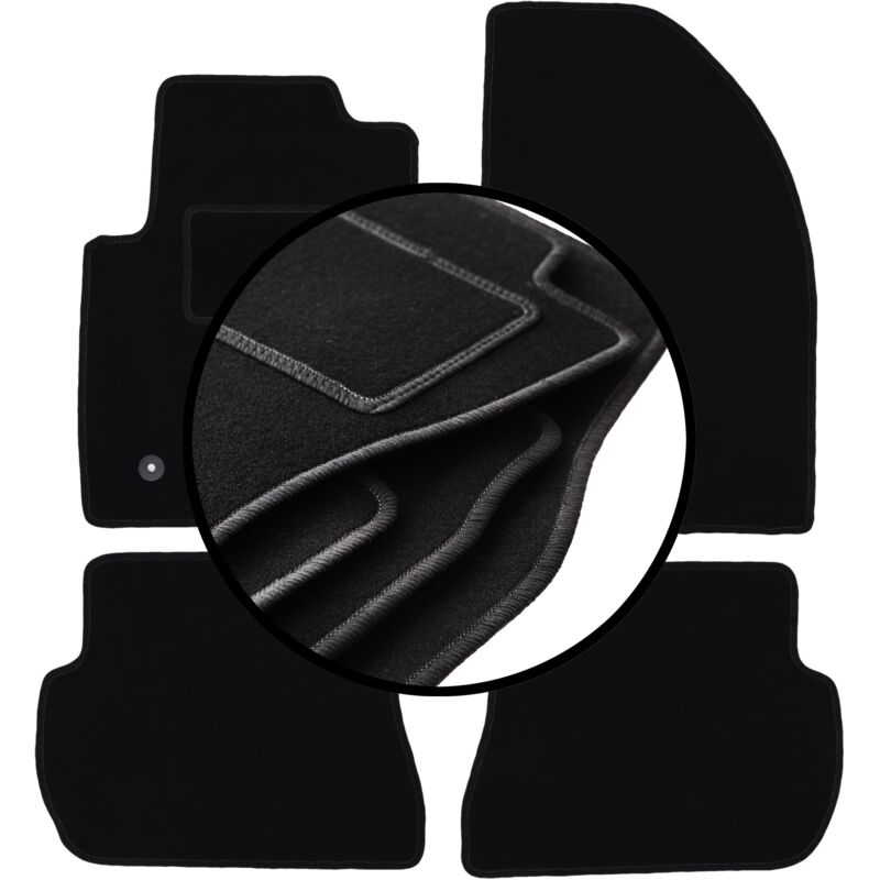 foto del prodotto set completo di tappetini in velluto per ford fusion hatchback 2005 2012 