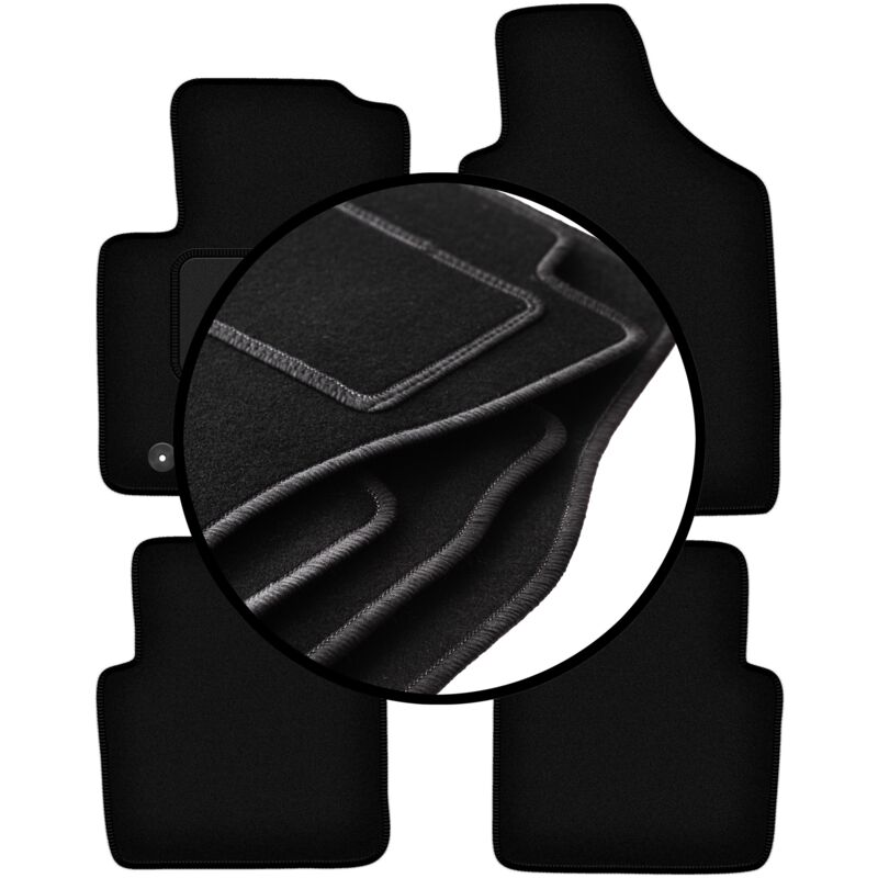 foto del prodotto set completo di tappetini in velluto per ford ka mk2 hatchback 2008 2012 