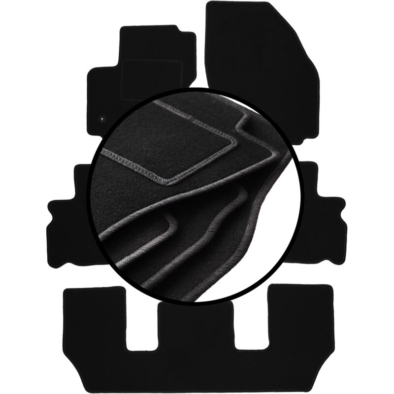 foto del prodotto set completo di tappetini in velluto per ford s max mk1 fl 7 posti 2012 2015 
