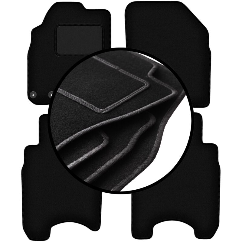 foto del prodotto set completo di tappetini in velluto per honda jazz ii hatchback 2002 2007 