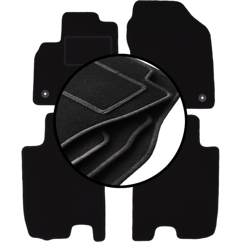 foto del prodotto set completo di tappetini in velluto per honda jazz iii hatchback 2011 2014 
