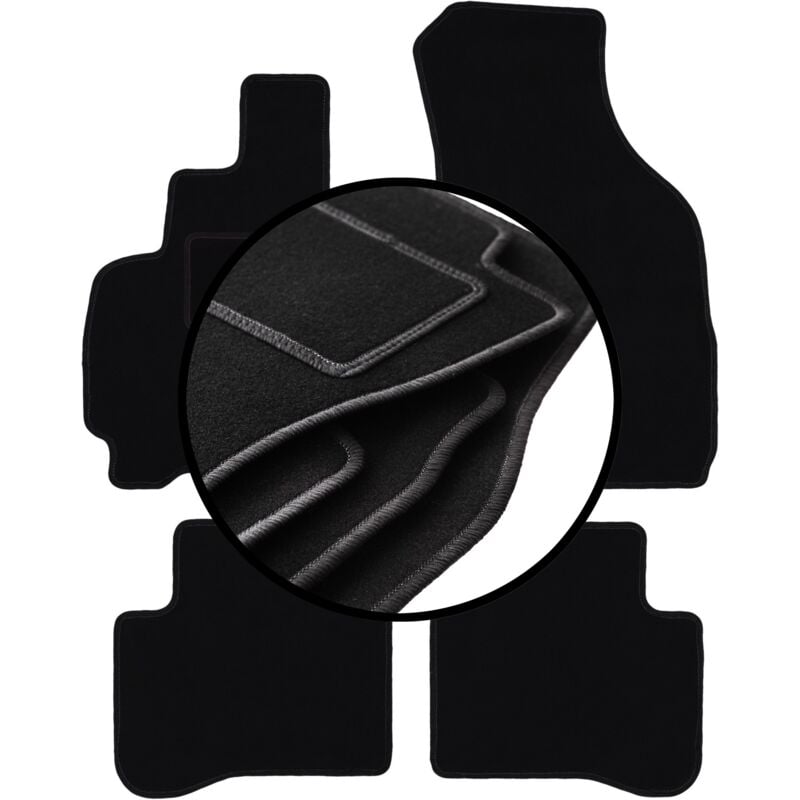 foto del prodotto set completo di tappetini in velluto per hyundai atos hatchback 1997 2008 