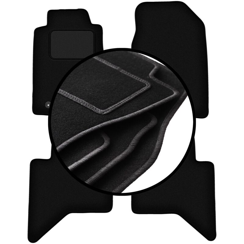 foto del prodotto set completo di tappetini in velluto per isuzu d max ii pick up 2011 