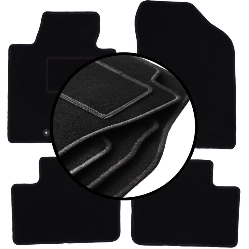 foto del prodotto set completo di tappetini in velluto per kia ceed ii hatchback, station wagon, wagon, proceed, coup 2012 2018 