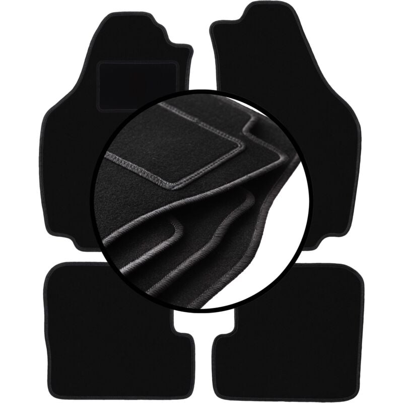 foto del prodotto set completo di tappetini in velluto per lancia ypsilon ii hatchback 2003 2011 