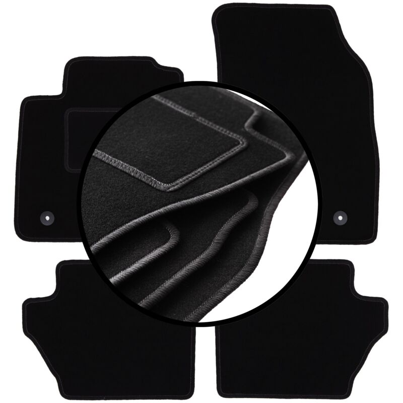foto del prodotto set completo di tappetini in velluto per mazda 2 ii hatchback 2007 2015 