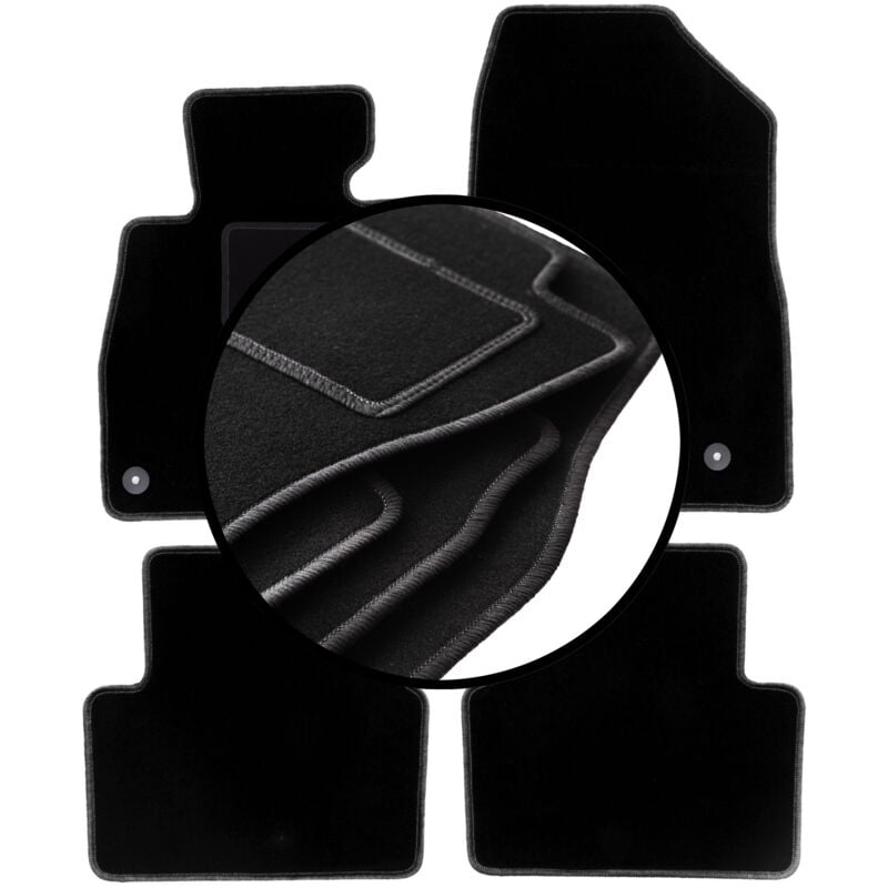 foto del prodotto set completo di tappetini in velluto per mazda 3 iii bm hatchback, berlina 2013 
