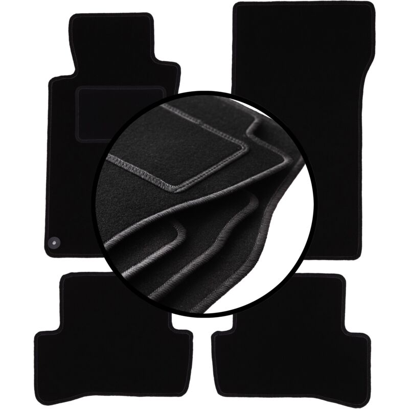 foto del prodotto set completo di tappetini in velluto per mercedes c w203 coup 2000 2008 