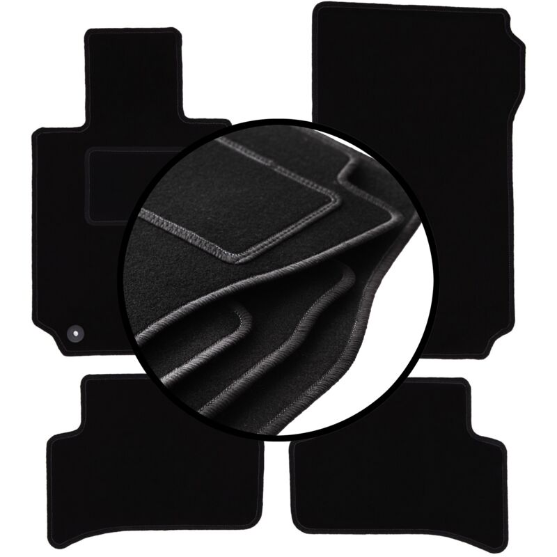foto del prodotto set completo di tappetini in velluto per mercedes c w204 berlina, station wagon, coup 2007 2014 