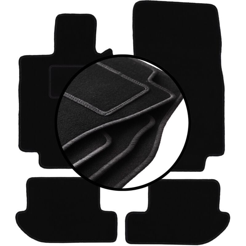 foto del prodotto set completo di tappetini in velluto per mercedes cl w215 coup 1999 1006 
