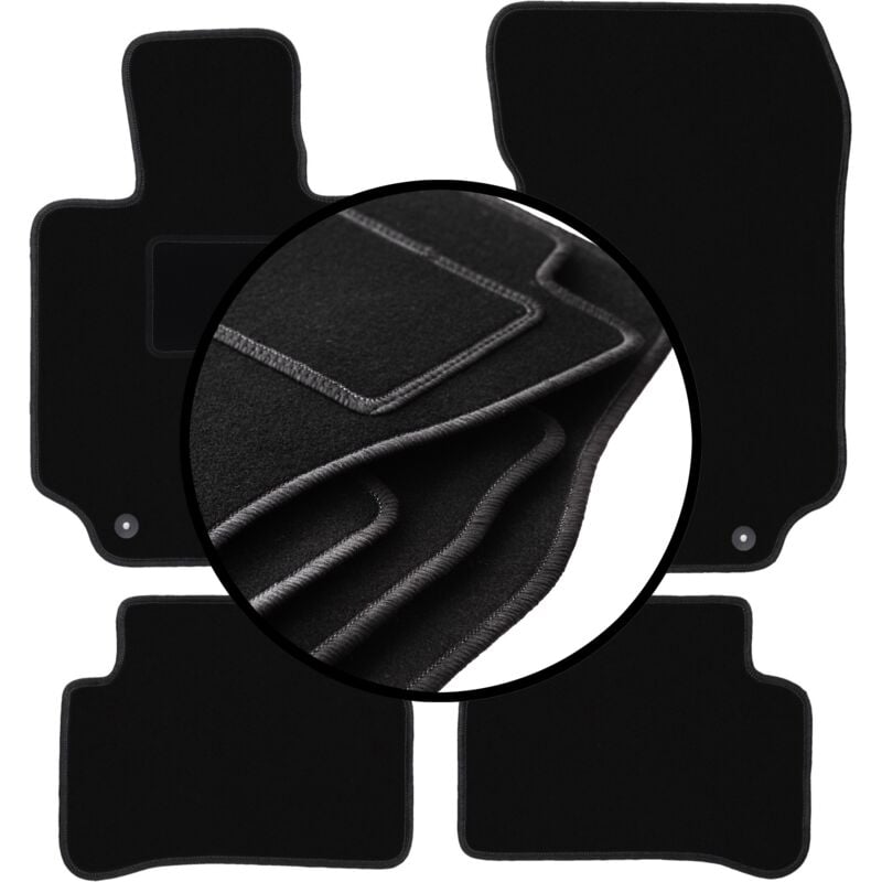 foto del prodotto set completo di tappetini in velluto per mercedes e w212 berlina, station wagon, coup 2009 2016 
