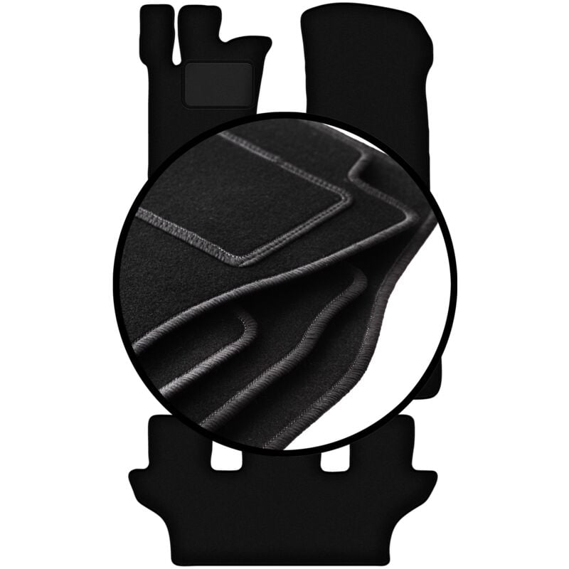 foto del prodotto set completo di tappetini in velluto per mercedes r251 v251 7 posti 2005 2013 