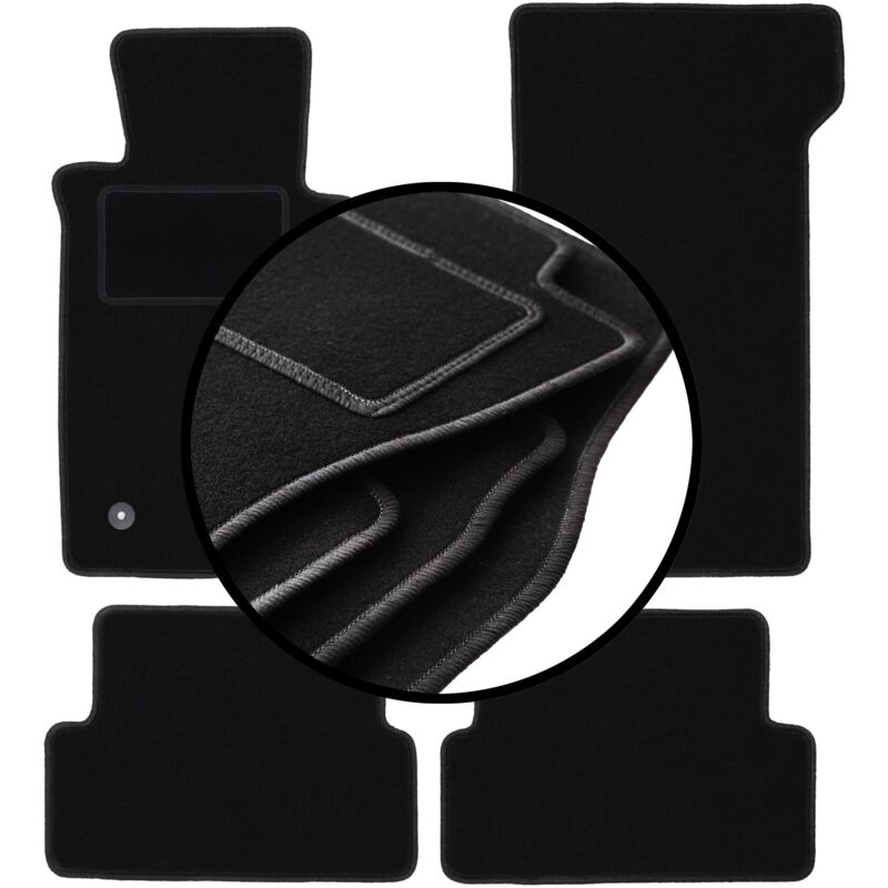 foto del prodotto set completo di tappetini in velluto per mercedes sl r107 con catalizzatore coup , cabrio 1985 1989 