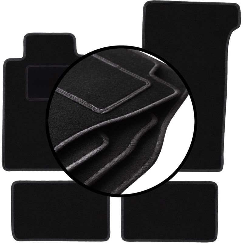 foto del prodotto set completo di tappetini in velluto per mercedes sl r107 senza catalizzatore coup 1971 1989 