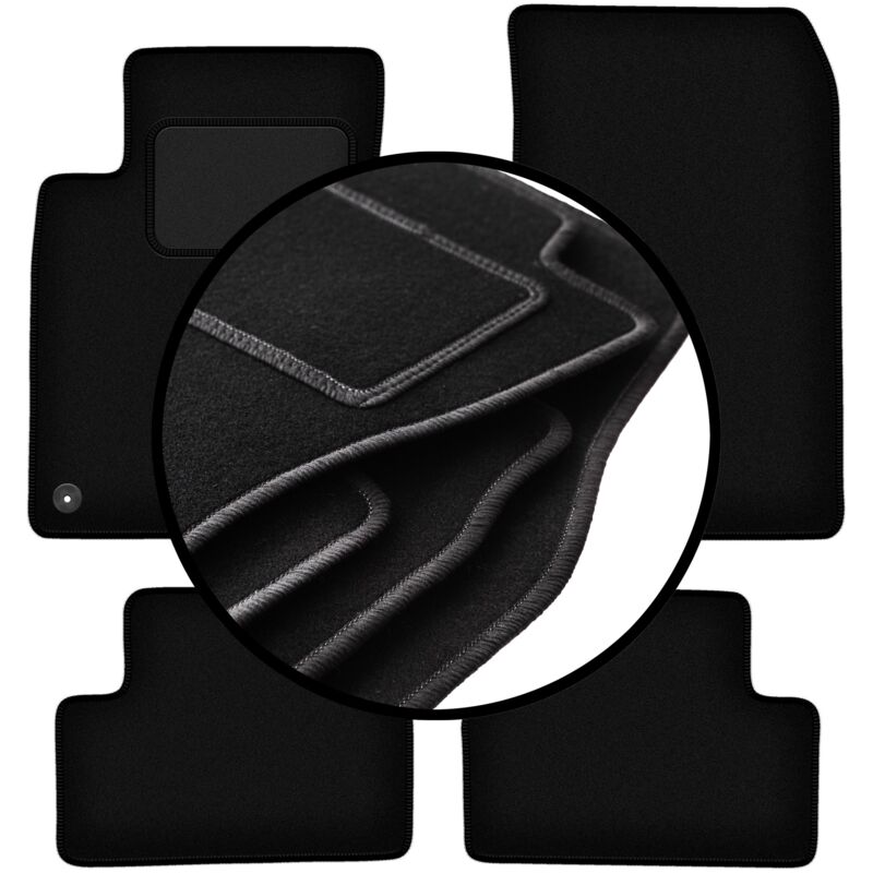 foto del prodotto set completo di tappetini in velluto per mercedes w176 classe a 2012 2018 