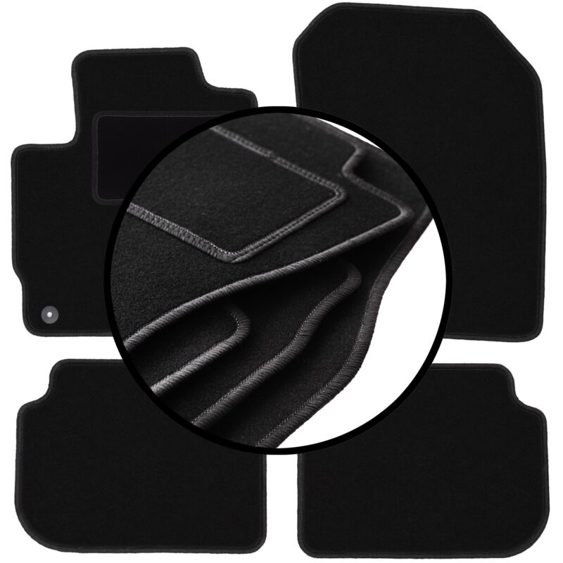 foto del prodotto set completo di tappetini in velluto per mitsubishi colt vii hatchback 2008 2012 