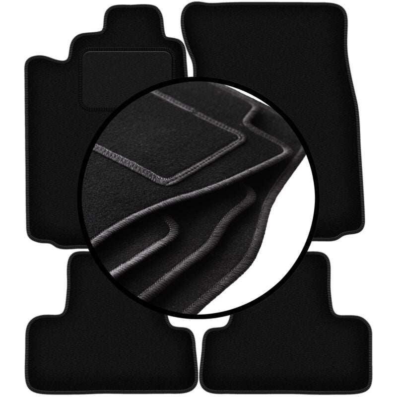 foto del prodotto set completo di tappetini in velluto per mitsubishi eclipse iv coup 2006 