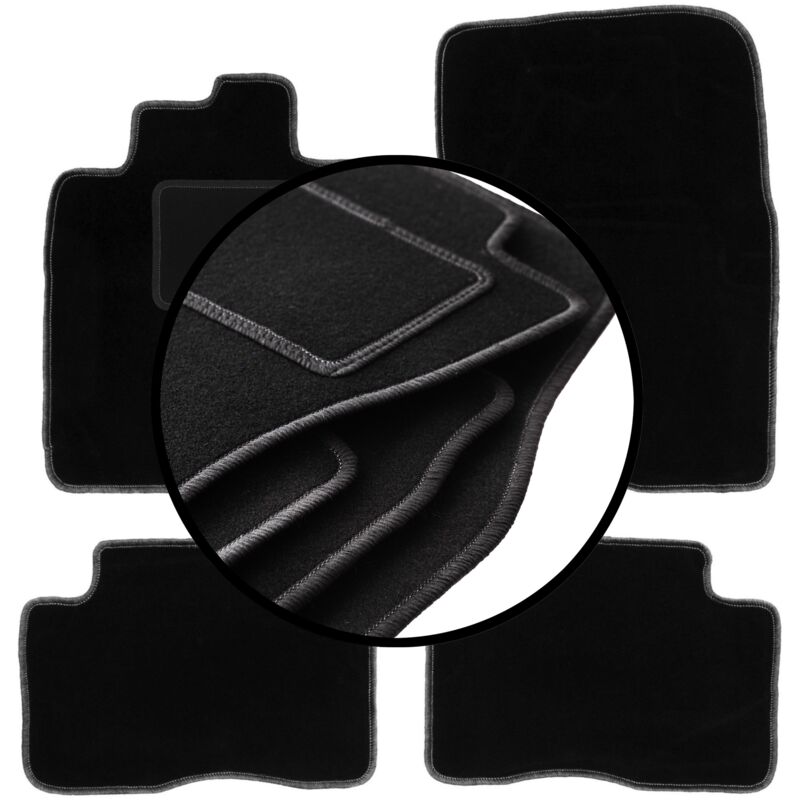 foto del prodotto set completo di tappetini in velluto per mitsubishi pajero iv corto 2006 2018 