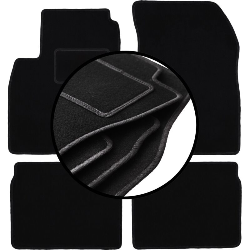 foto del prodotto set completo di tappetini in velluto per nissan micra k13 hatchback 2010 2016 