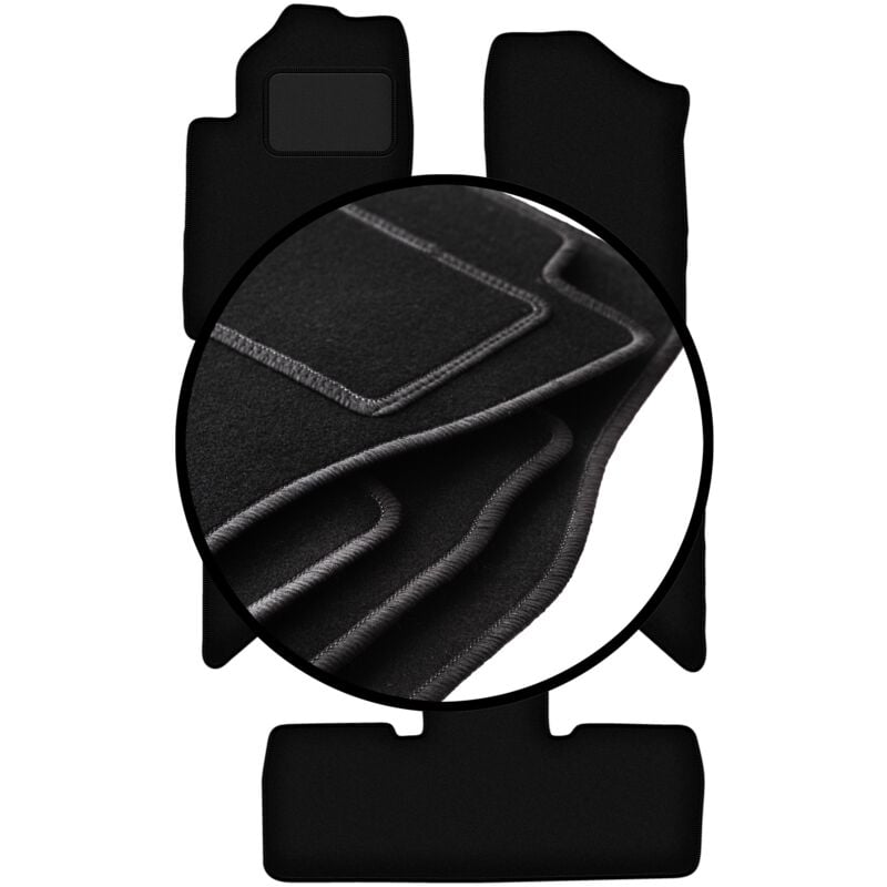 foto del prodotto set completo di tappetini in velluto per nissan pathfinder 7 posti prima del restyling 2005 2010 