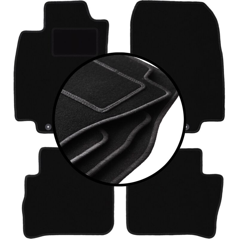 foto del prodotto set completo di tappetini in velluto per nissan tiida c11 hatchback, berlina 2004 2012 