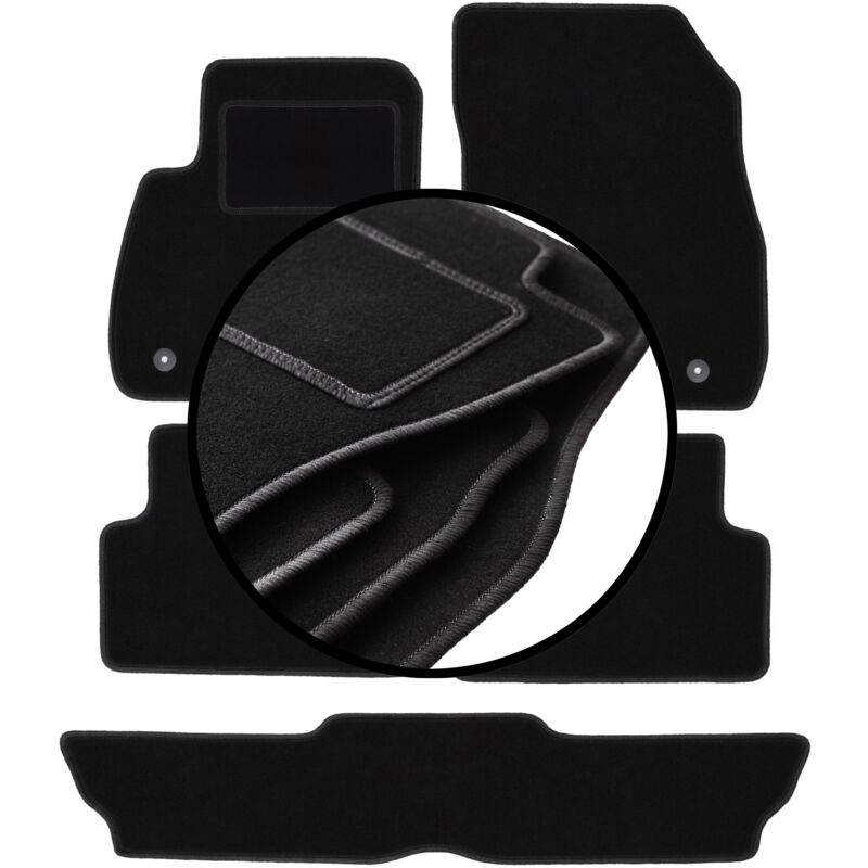 foto del prodotto set completo di tappetini in velluto per opel zafira c 7 posti 2012 2019 