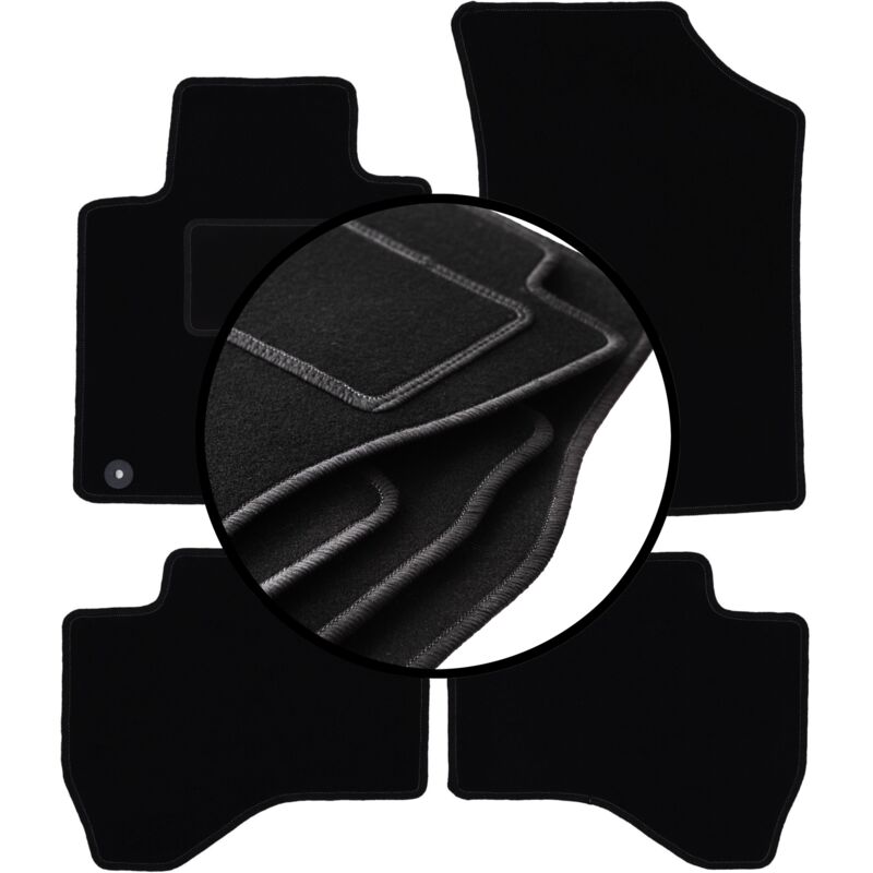 foto del prodotto set completo di tappetini in velluto per peugeot 108 hatchback 2014 